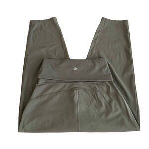 Lululemon Align Ribbed Waist Cropped Pants 4 Olive‎ Green Yoga Capri 22.5''